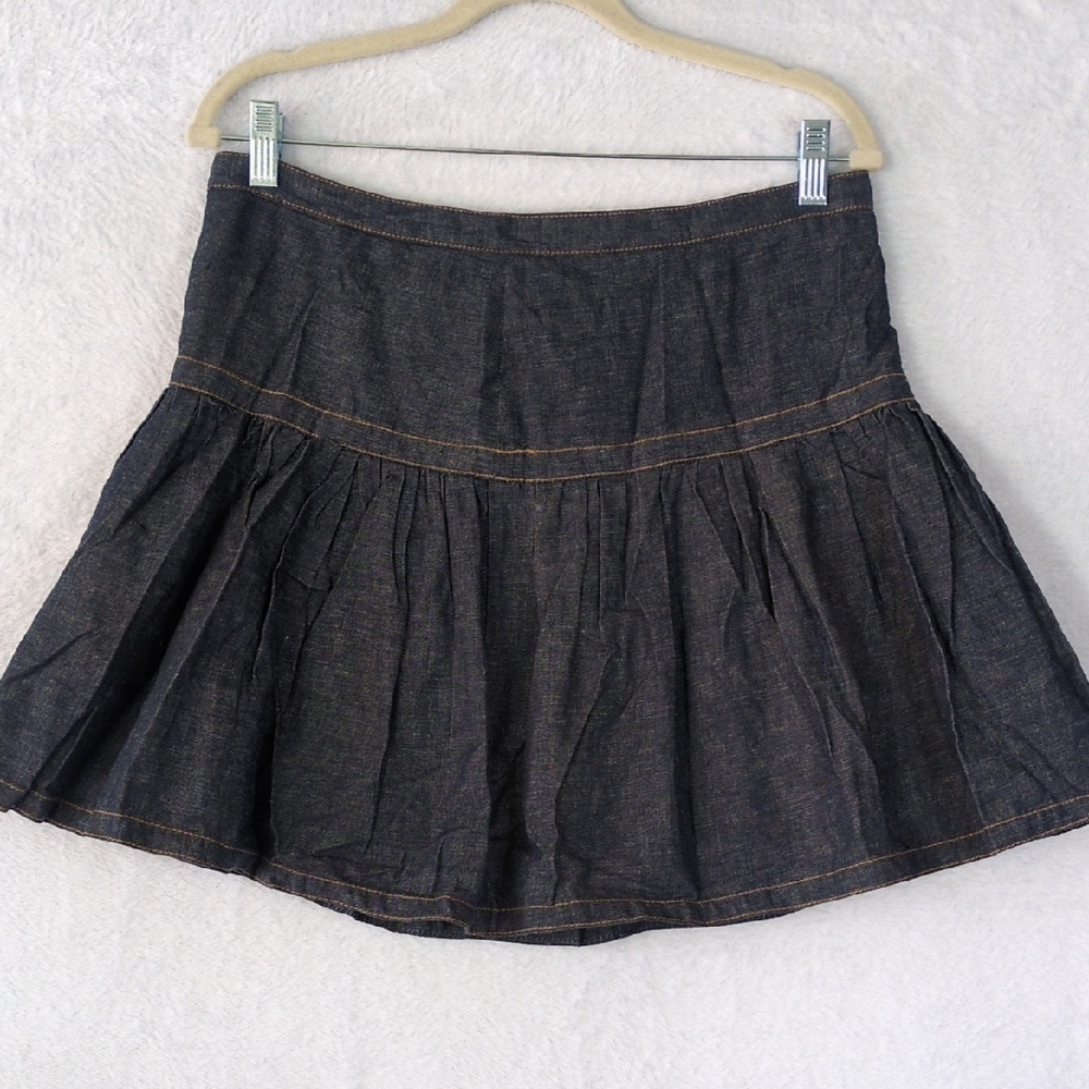 Diva Trend Women's Linen Blend Italian Mini Skirt Size‎ M